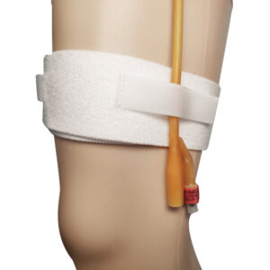 Drainage catheter fixation strap